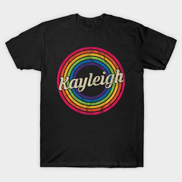 Kayleigh - Retro Rainbow Faded-Style T-Shirt by MaydenArt